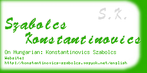 szabolcs konstantinovics business card